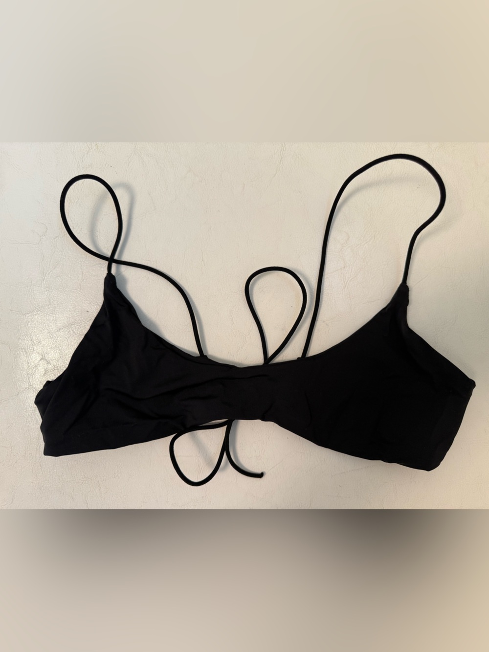 437 Black Adjustable Strappy Bikini Top